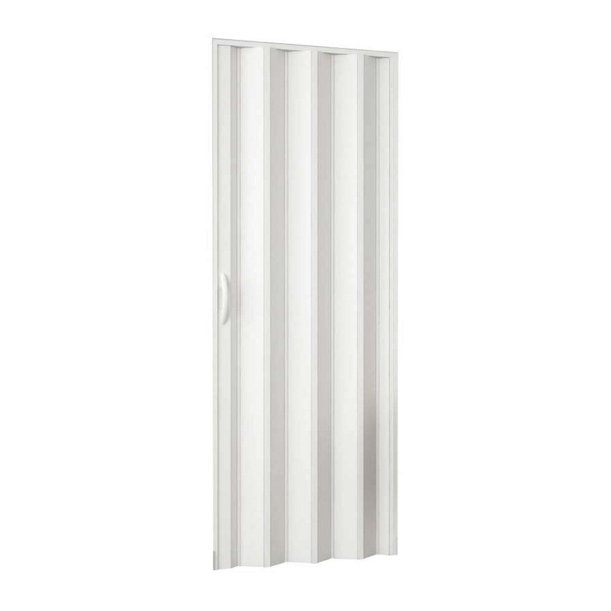 Porta a Soffietto Scorrevole in Pvc da Interno 82x210 cm Bianco