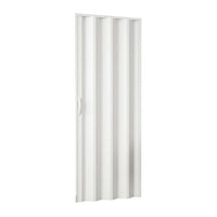 Porta a Soffietto Scorrevole in Pvc da Interno 82x210 cm Bianco