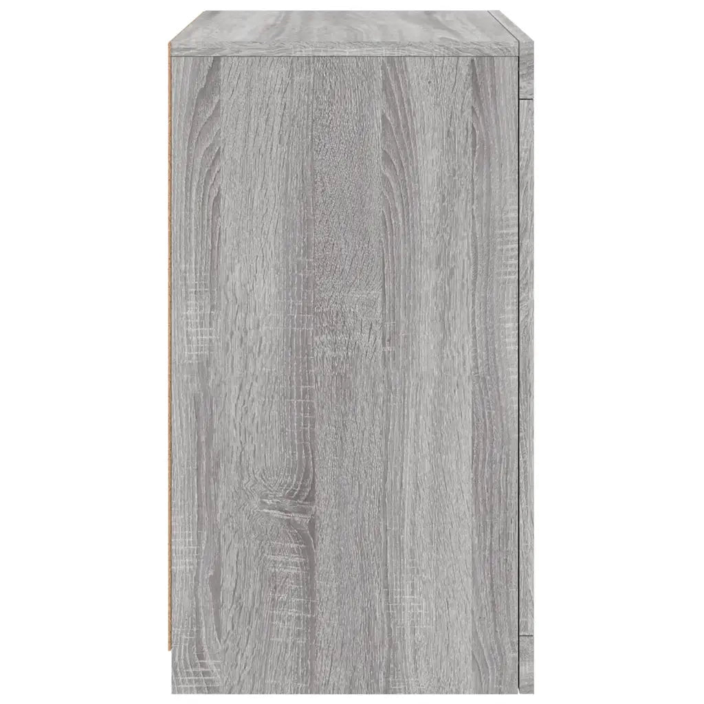 Mobiletto laterale moderno con illuminazione a LED pratico contenitore 41 x 37 x 67 cm legno composito Sonoma grigio 02_0049372