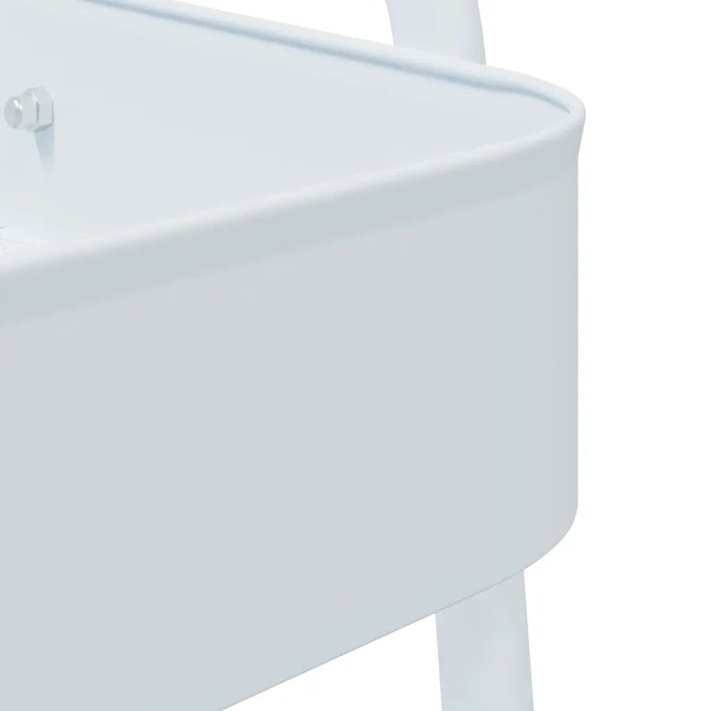 Carrello Portaoggetti a 3 Ripiani Bianco 42x41,5x77 cm Acciaio 4012382