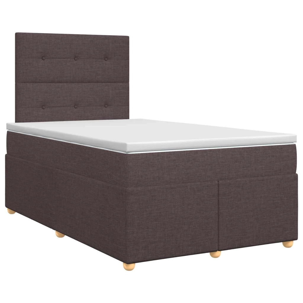 Letto box spring con materasso Marrone Scuro 120 x 190 cm 3453840