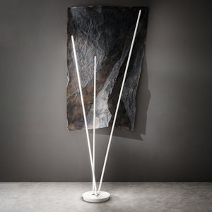 Lampade Terra Esterno Moderna Twins Metallo Bianco Led 47W 3000K