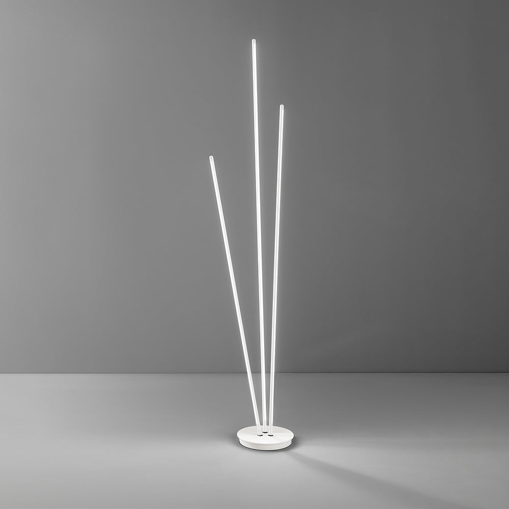 Lampade Terra Esterno Moderna Twins Metallo Bianco Led 47W 3000K