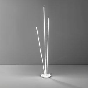 Lampade Terra Esterno Moderna Twins Metallo Bianco Led 47W 3000K