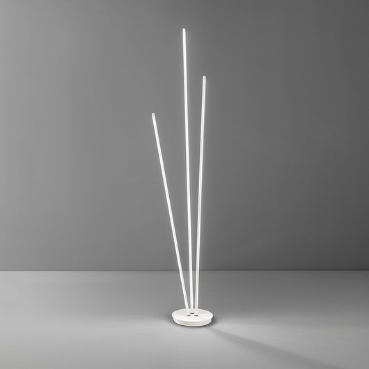 Lampade Terra Esterno Moderna Twins Metallo Bianco Led 47W 3000K