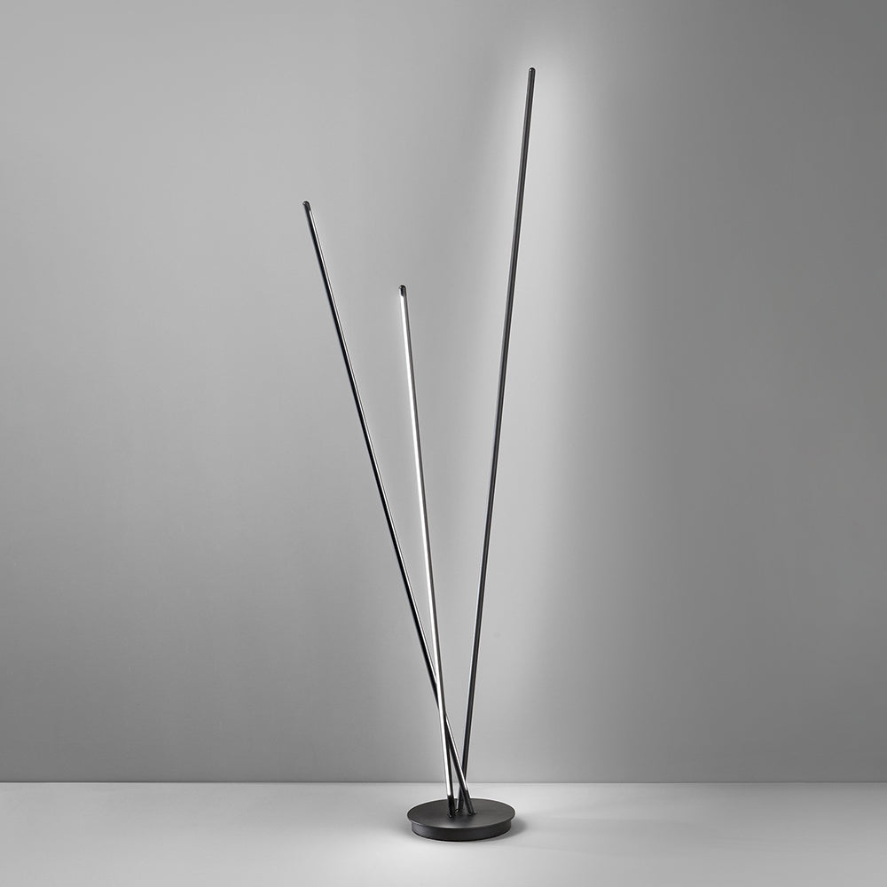 Piantana Moderna Twins Metallo Nero Led 47W 3000K