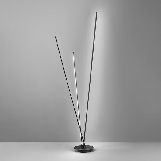 Piantana Moderna Twins Metallo Nero Led 47W 3000K