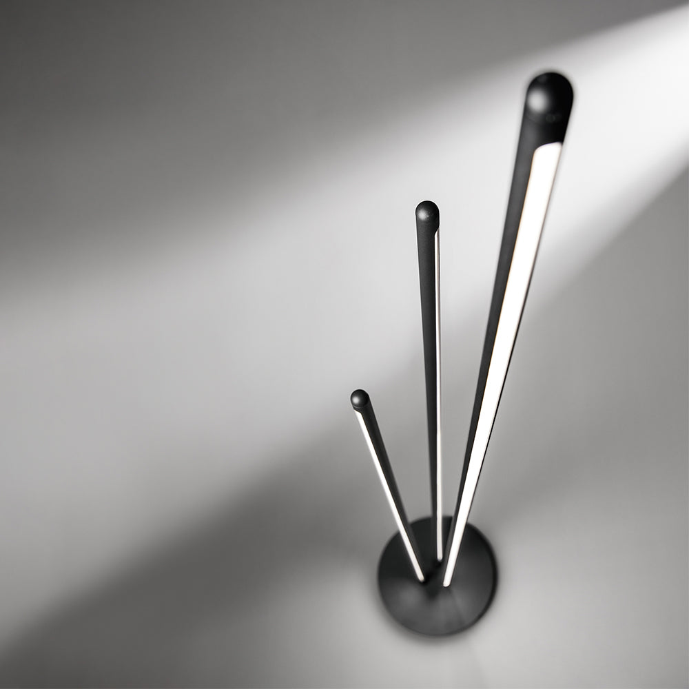 Piantana Moderna Twins Metallo Nero Led 47W 3000K