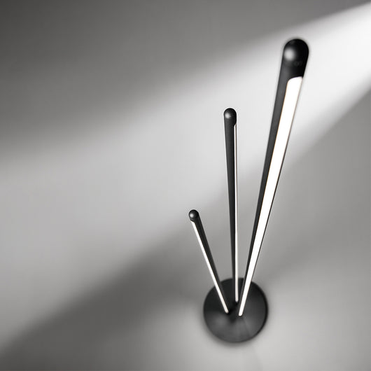 Piantana Moderna Twins Metallo Nero Led 47W 3000K