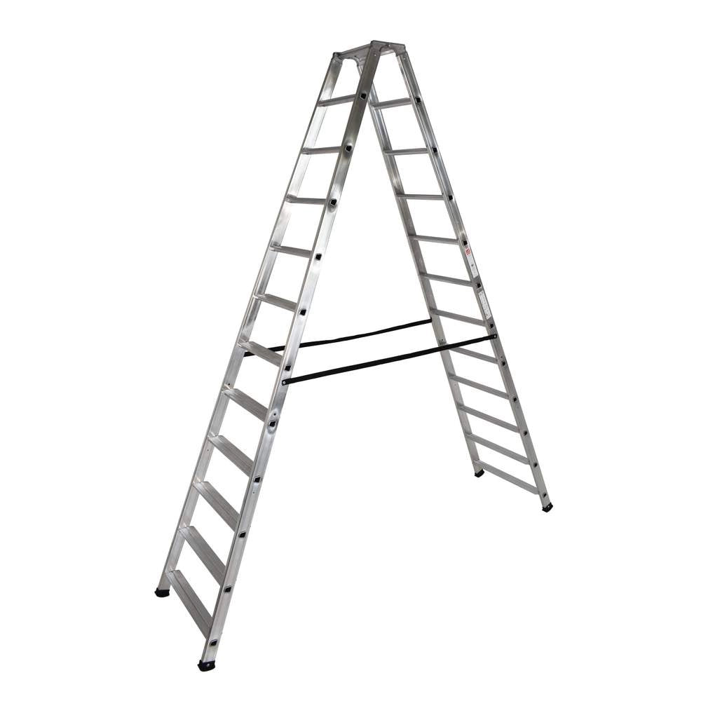 Scala a Doppia Salita Professionale in Alluminio Gierre Formato: 12 Gradini