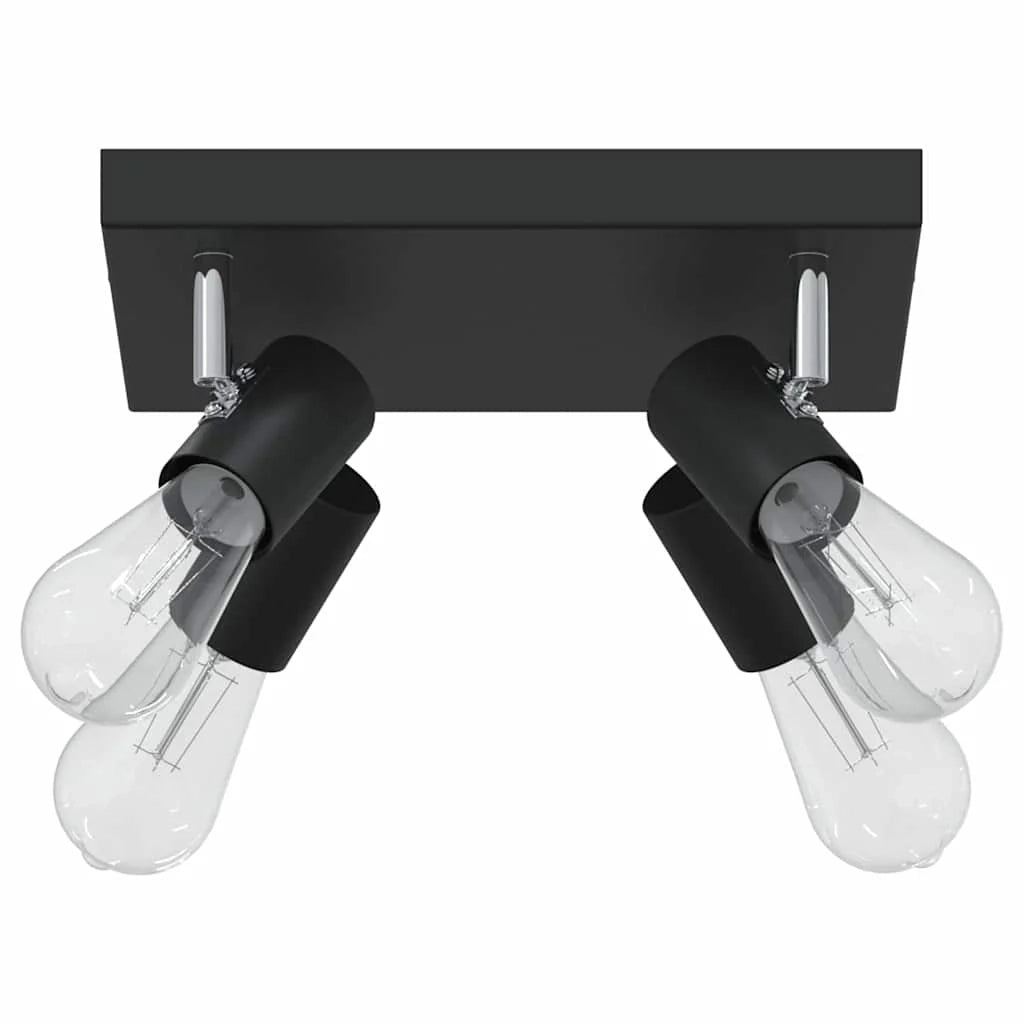 Faretto da soffitto orientabile dal design moderno per interni 26,5 x 26 x 11,5 cm metallo nero 02_0058294
