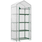 Serra in alluminio bianco, 4 ripiani, per pomodori, 70x50x160 cm