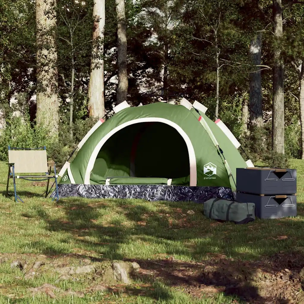 Tenda da Campeggio 2 Persone-Tenda per Escursionismo Verde a Rilascio Rapido