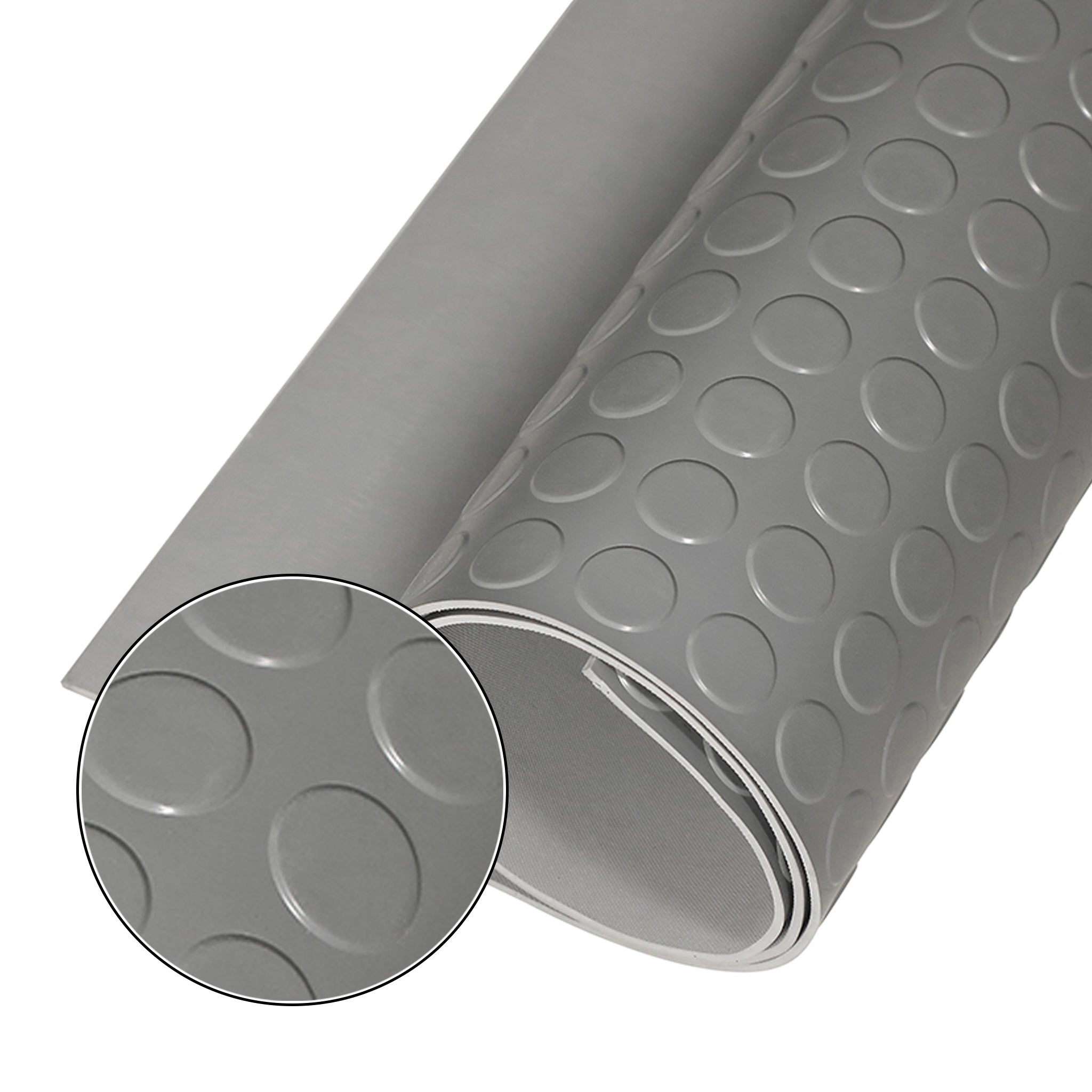 1mt x 20mt Pavimento antiscivolo bolflex bullonato copripavimento bollato in pvc 1,2mm - GRIGIO CHIARO