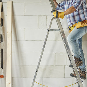 SOLEILUX Scala in alluminio “UNICA” 8 gradini con portaoggetti portata certificata 150kg – EN131 TÜV