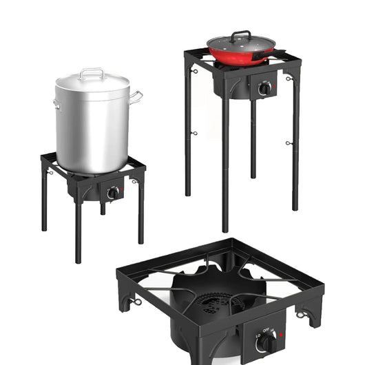 Fornellone 3 IN 1 Rialzato Da Esterno Gpl Con Accensione Piezo 40x40cm H 81cm