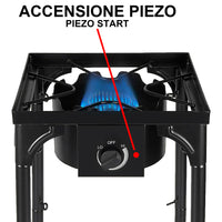 Fornellone 3 IN 1 Rialzato Da Esterno Gpl Con Accensione Piezo 40x40cm H 81cm