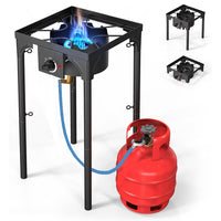 Fornellone 3 IN 1 Rialzato Da Esterno Gpl Con Accensione Piezo 40x40cm H 81cm