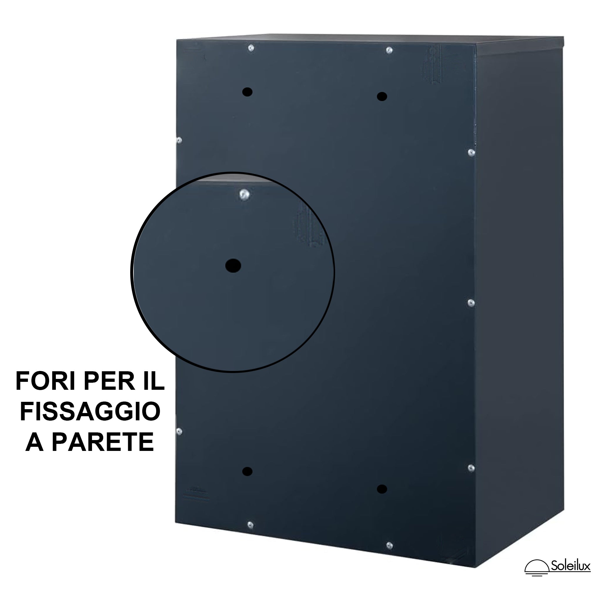 SOLEILUX Cassetta postale condominiale da muro buca lettere componibile "Made in Italy" 2 posti 30x17x22h