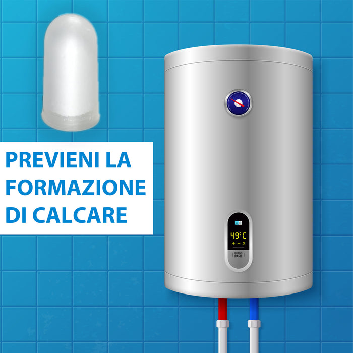 SOLEILUX Cartucce Polifosfati per Caldaia Ricarica Universale da 12 Pastiglie di Polvere Concentrata per Filtrazione Acqua - Funge da Anticalcare e Anticorrosivo