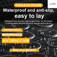 1mt x 20mt Pavimento antiscivolo bolflex bullonato copripavimento bollato in pvc 1,2mm - NERO