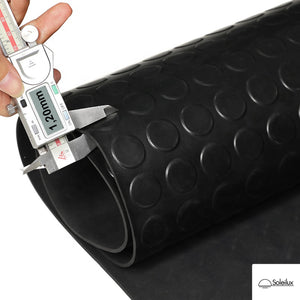 1mt x 20mt Pavimento antiscivolo bolflex bullonato copripavimento bollato in pvc 1,2mm - NERO