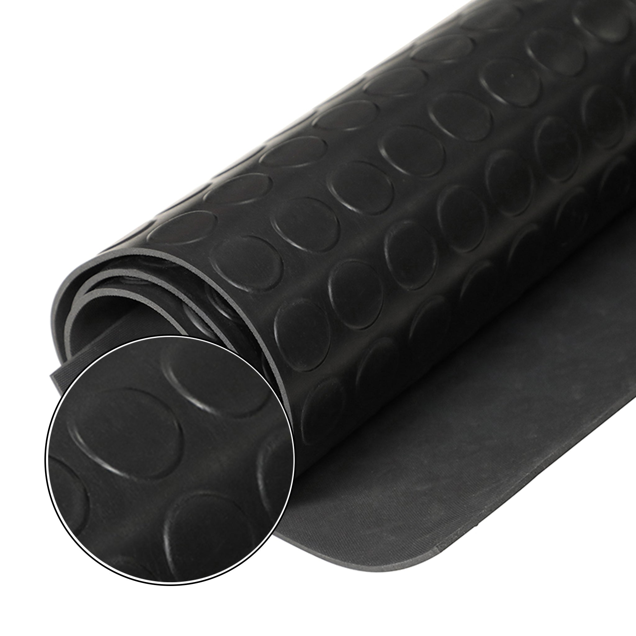 1mt x 20mt Pavimento antiscivolo bolflex bullonato copripavimento bollato in pvc 1,2mm - NERO