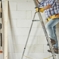 SOLEILUX Scala in alluminio “UNICA” 3 gradini con portaoggetti portata certificata 150kg – EN131 TÜV