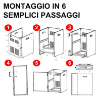 SOLEILUX Cucina da Esterno 4 fuochi 50x50cm h85cm con Mobile Portabombola e accensione piezo, Bianco