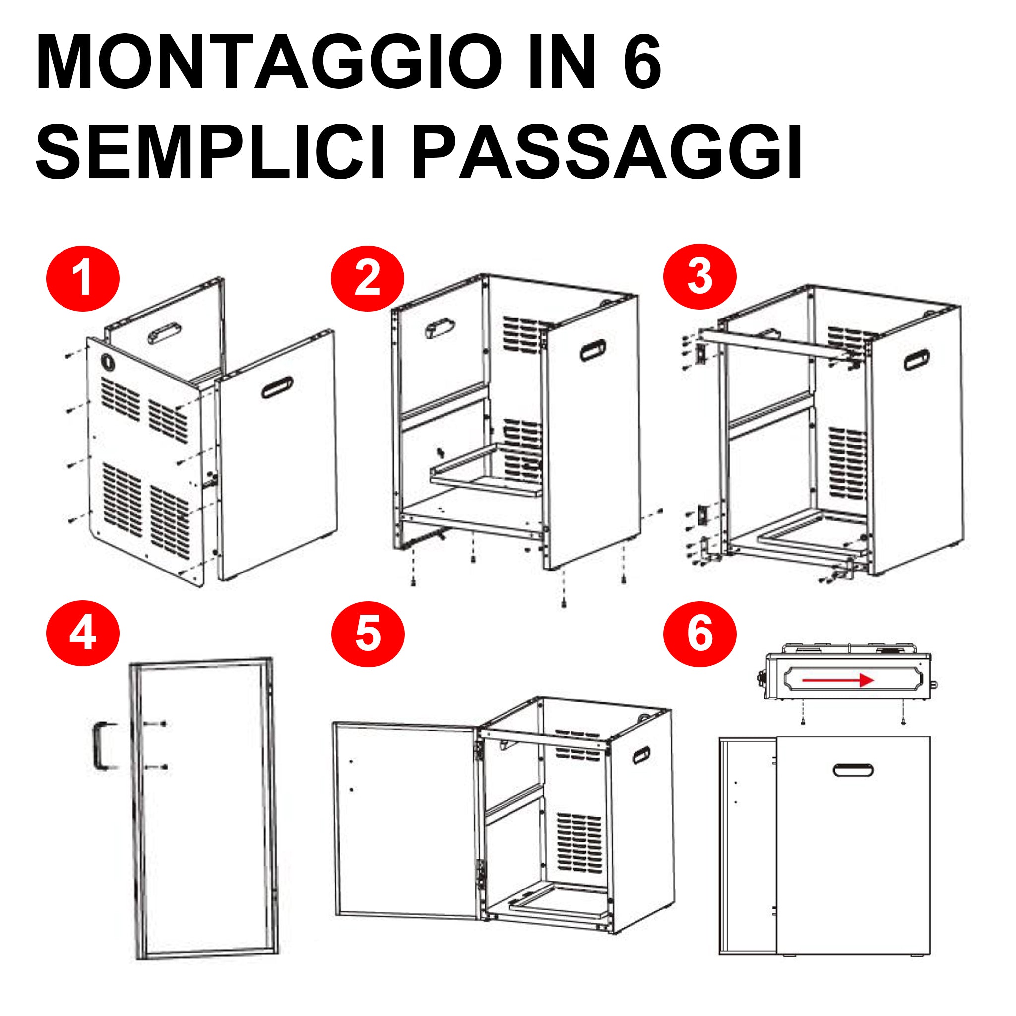 SOLEILUX Cucina da Esterno 4 fuochi 50x50cm h85cm con Mobile Portabombola e accensione piezo, Bianco