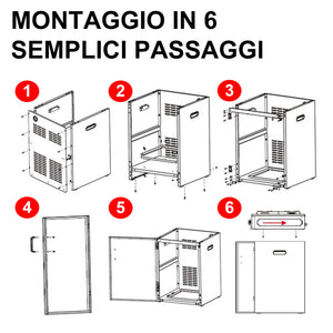 SOLEILUX Cucina da Esterno 4 fuochi 50x50cm h85cm con Mobile Portabombola e accensione piezo, Bianco