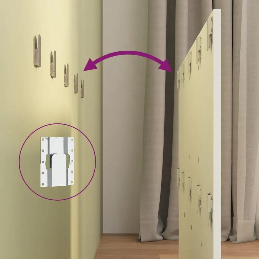 Testiera | Testata per Letto con Comodini in Legno Multistrato Bianco