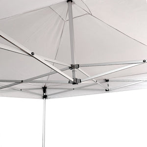 Gazebo Richiudibile Professionale Struttura Esagonale Telo Oxford Impermeabile 3x3 m Struttura In Alluminio Bianco
