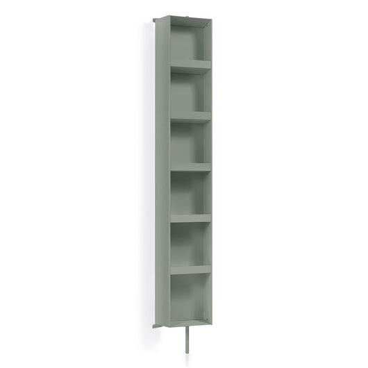 Lineabeta - Colonna girevole con specchio e ripiani Ciacole verde salvia L.25 cm