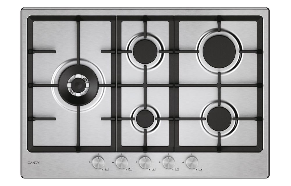 Candy chg7wl4wtx acciaio inox da incasso 74.5 cm gas 5 fornello(i) - 33803489
