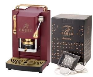 Faber macchina da caffe a cialde pro mini deluxe cherry red - FABPROMINICHERRYBASO