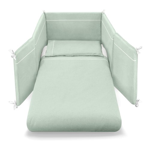 Piumone lettino pali 0687tram transformer set 3 pz per evolutivo menta