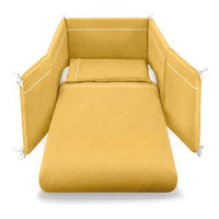 Piumone lettino pali 0687tram transformer set 3 pz per evolutivo ocra