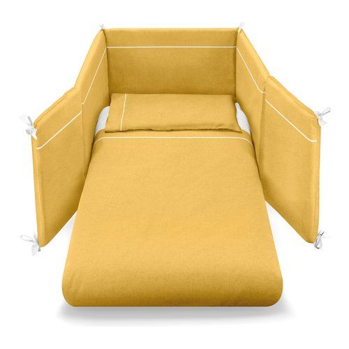 Piumone lettino pali 0687tram transformer set 3 pz per evolutivo ocra