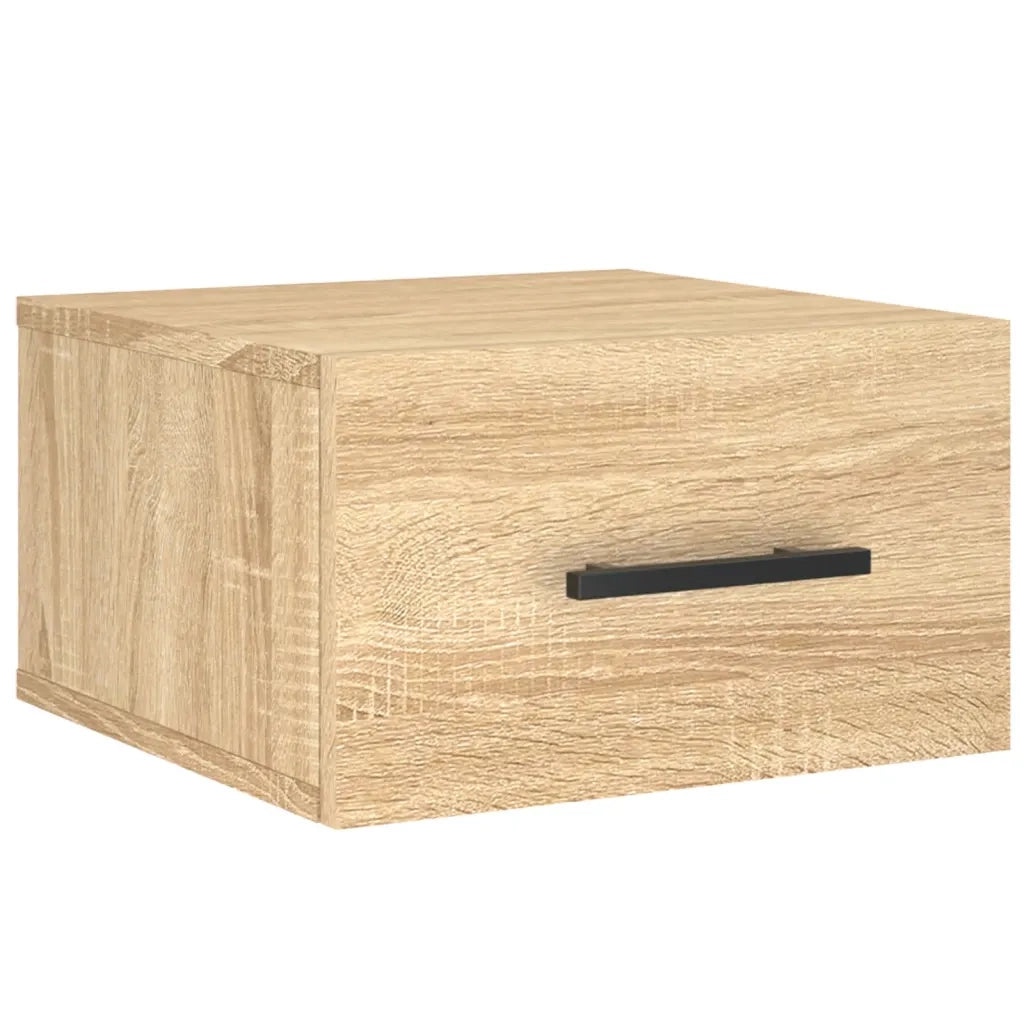 Comodino | Armadio da Notte | Mobiletto da notte a Muro Rovere Sonoma 35x35x20 cm