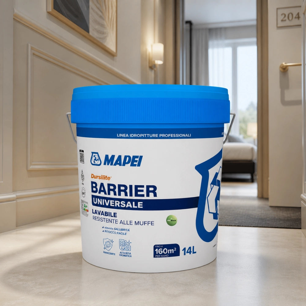 Mapei dursilite barrier pittura murale lavabile antimuffa 14 l
