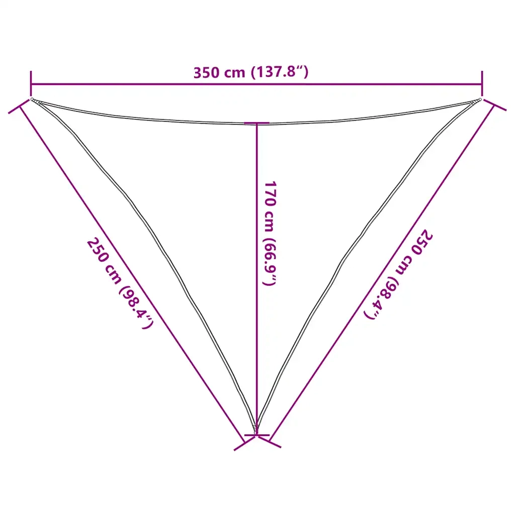 Vela Parasole 160 g/m² Bianca 2,5x2,5x3,5 m in HDPE 311251