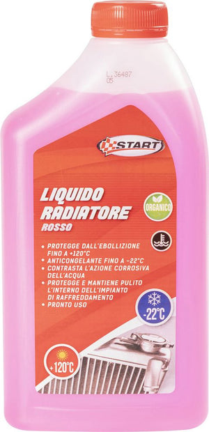 Liquido radiatore rosso 1L -22Â°C per motori monoblocco in alluminio