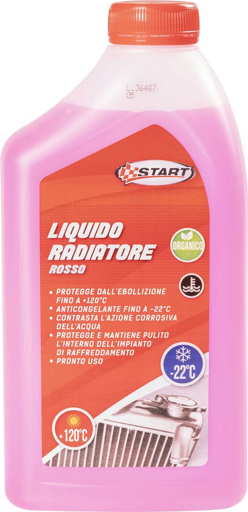 Liquido radiatore rosso 1L -22Â°C per motori monoblocco in alluminio