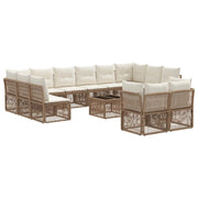Set Divano da Giardino 13 pcs Beige polyrattan 3434403
