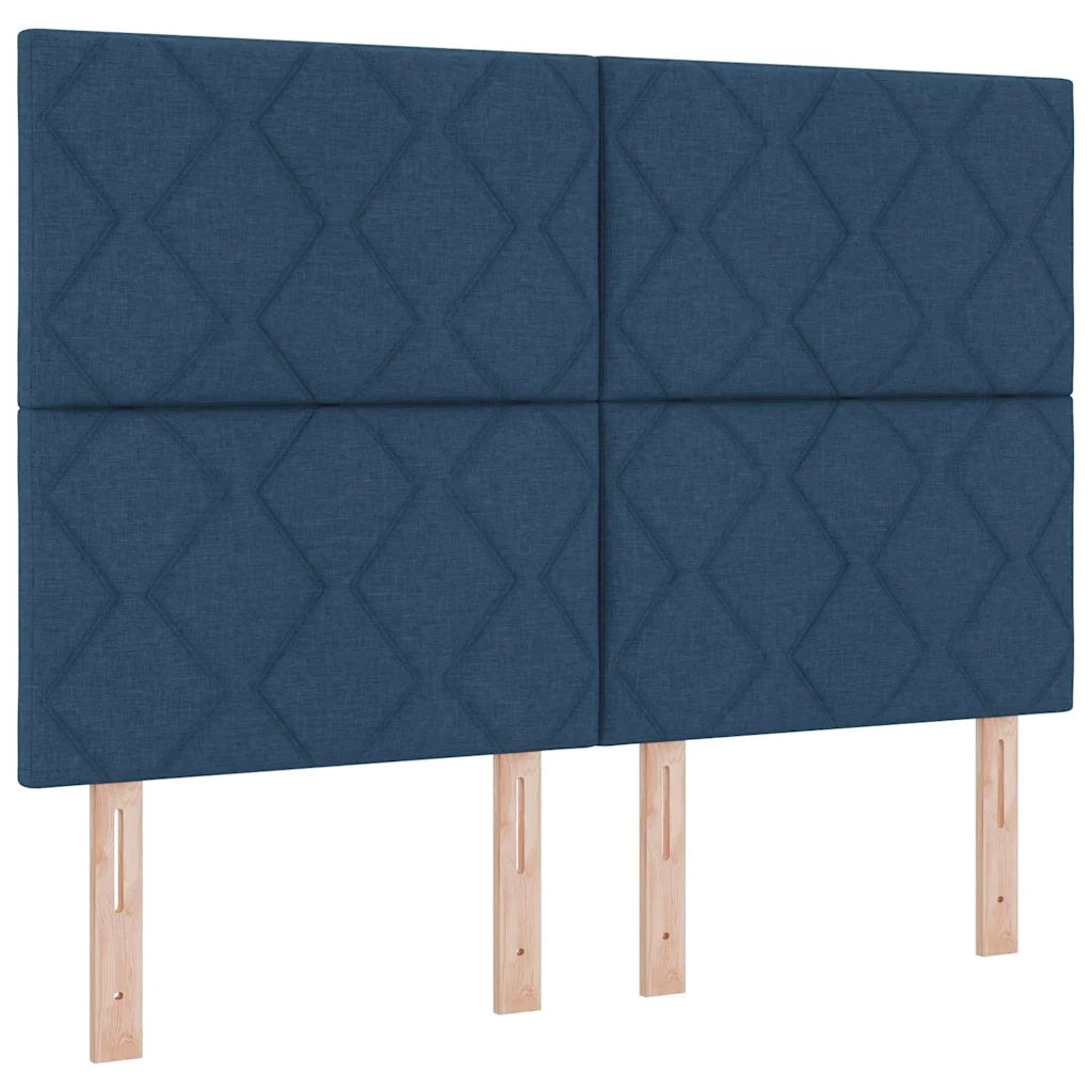 Letto a molle con materasso Blu 160 x 200 cm Tessuto 3344162