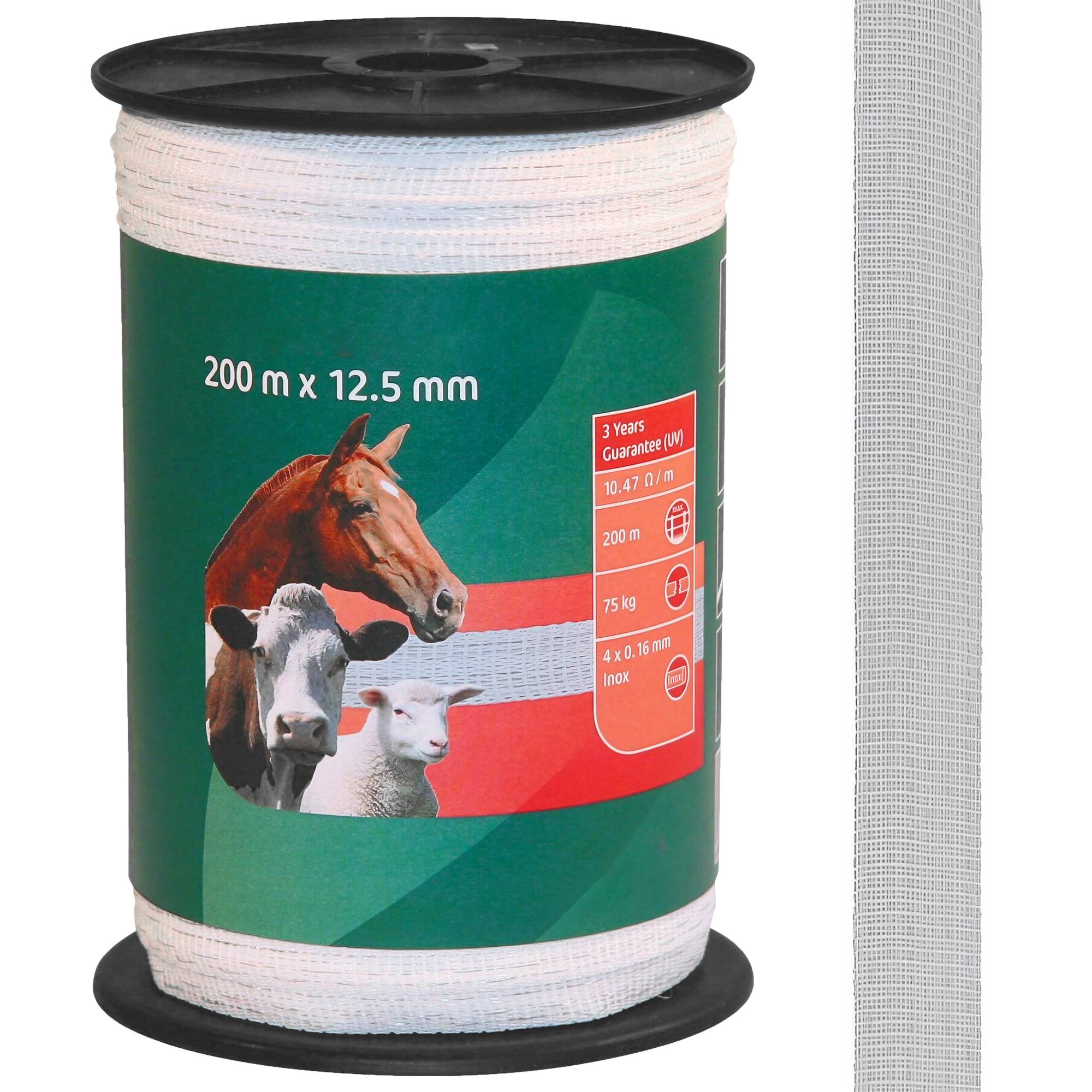 NASTRO PER RECINTI ELETTRICI ELETTRORECINZIONI 12,5mm