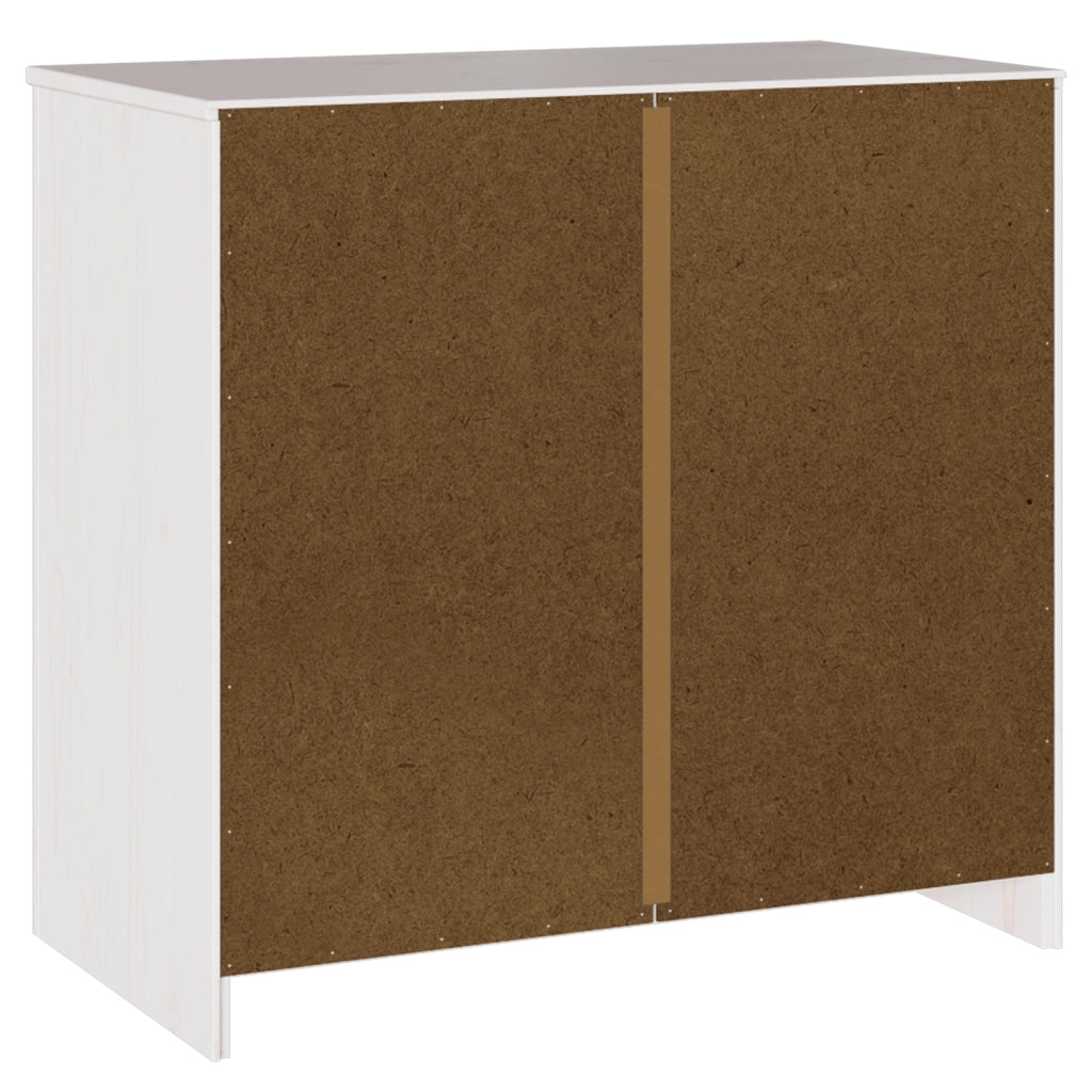 Mobile da soggiorno "DRAMMEN" Bianco 79x43x75,5 cm Legno massello Pino