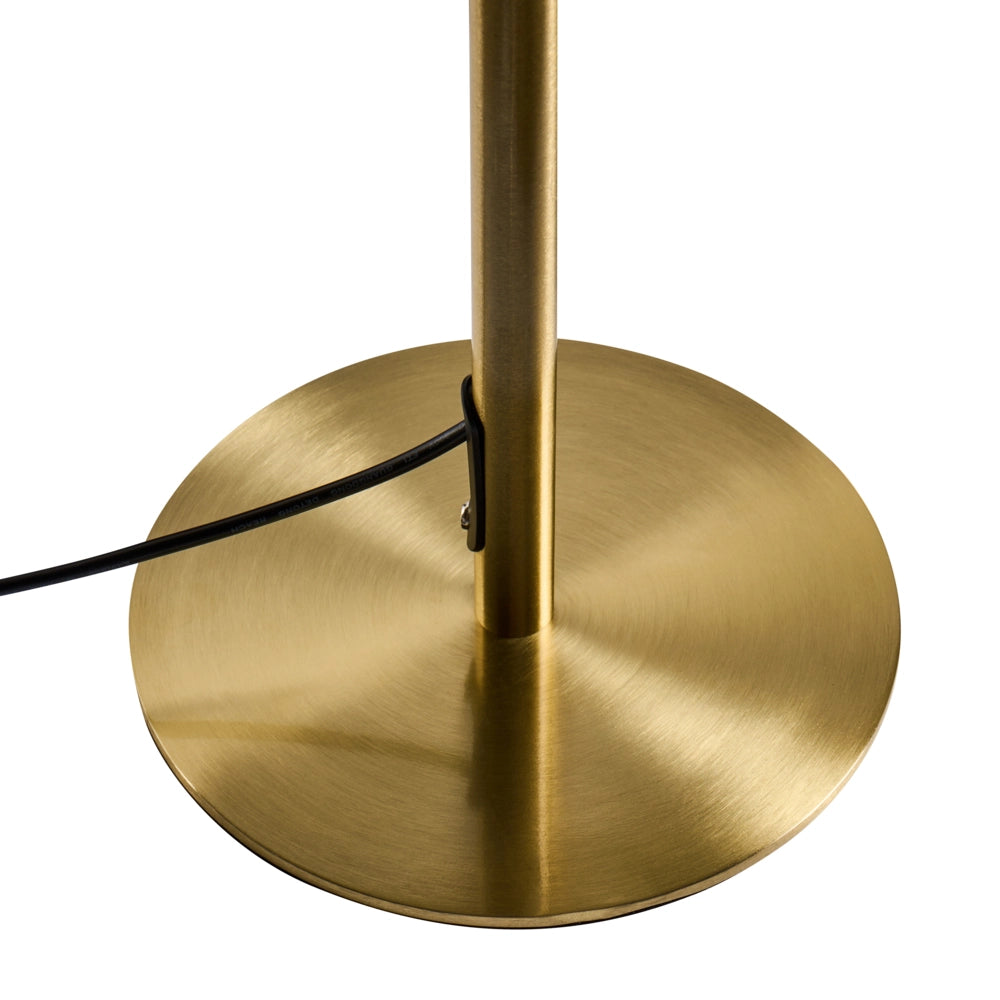 Lampada da terra a LED con base in metallo con dimmer bianca in stile moderno
