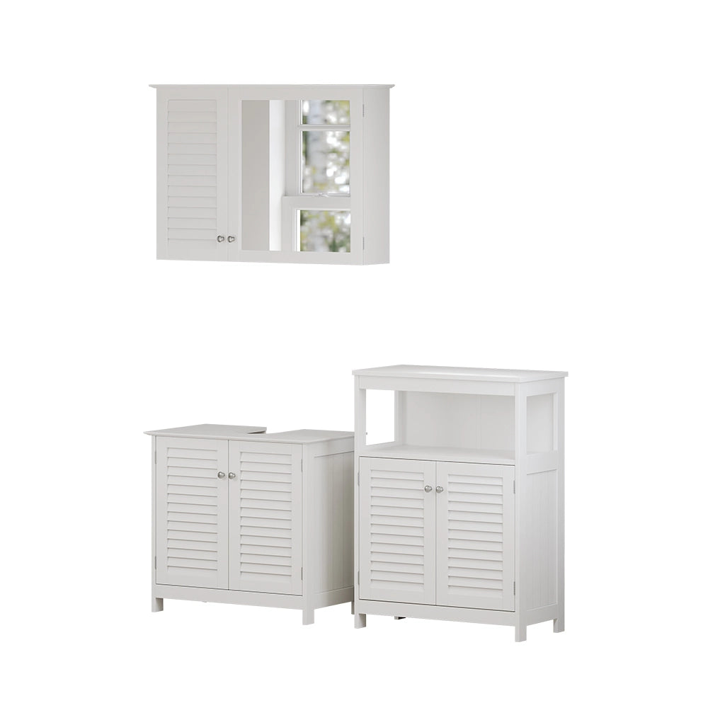 Vicco Set di mobili da bagno Bianco 3 parti, opzione 6